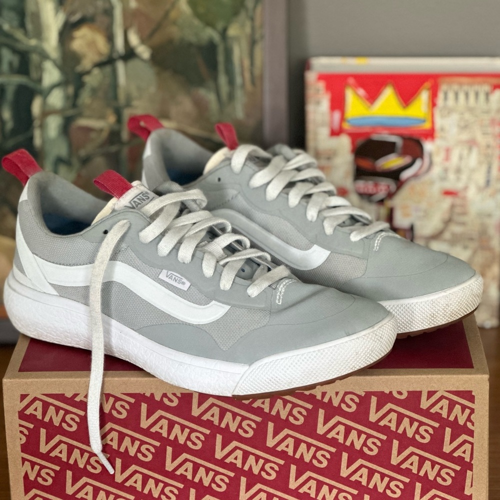 Vans UltraRange EXO in Light Grey/White/custom Red accent Men’s 8.5 / Women’s 10